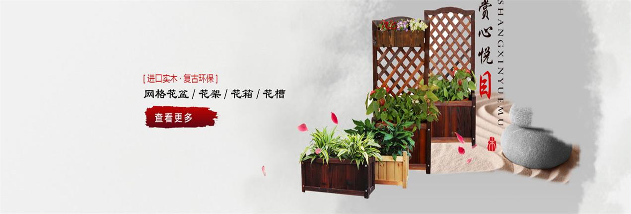 碳化木花盆